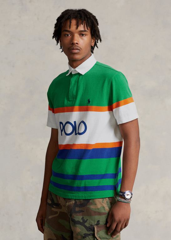 stamme multi Mænd Ralph Lauren klassisk pasform logojersey rugbyskjorte Z426B856