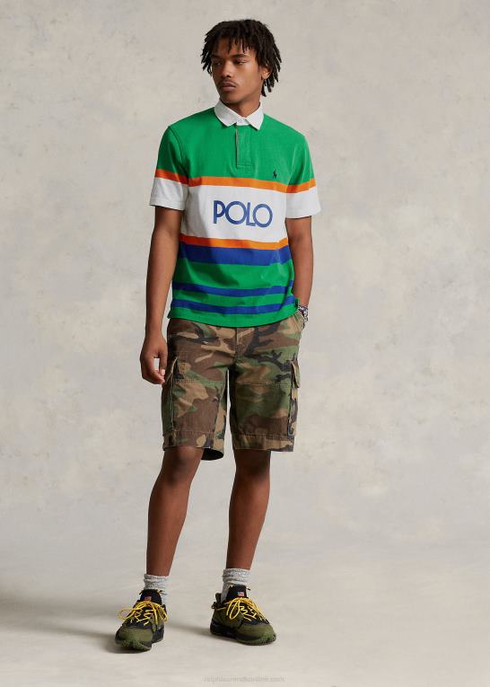stamme multi Mænd Ralph Lauren klassisk pasform logojersey rugbyskjorte Z426B856
