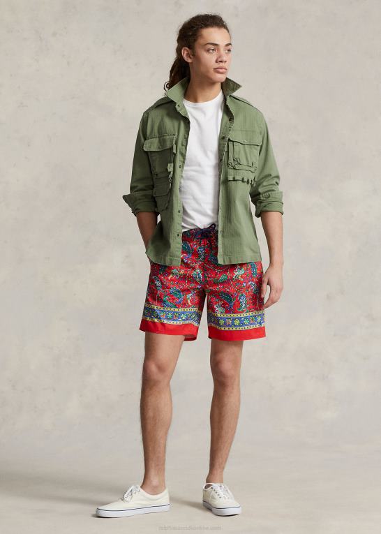 Mænd Ralph Lauren 7,25-tommer palmeø-badebukser Z426B784