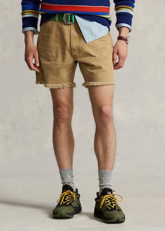and brun Mænd Ralph Lauren 6-tommer canvas shorts med afslappet pasform Z426B8469