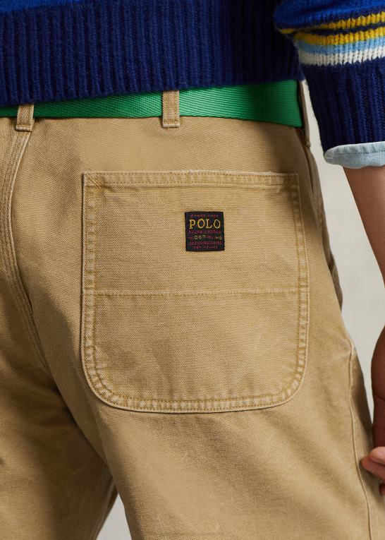 and brun Mænd Ralph Lauren 6-tommer canvas shorts med afslappet pasform Z426B8469