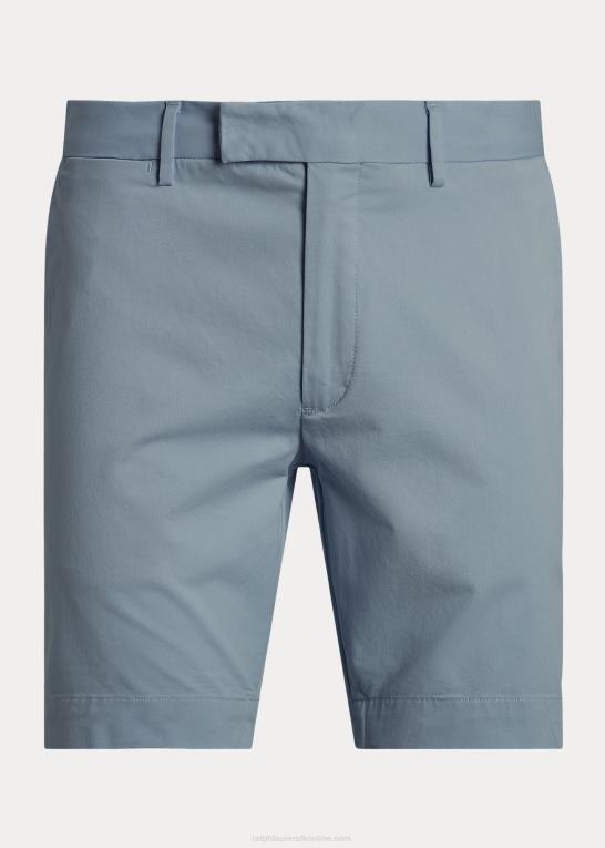 anker blå Mænd Ralph Lauren 9-tommer stræk chino-shorts med slim pasform Z426B535