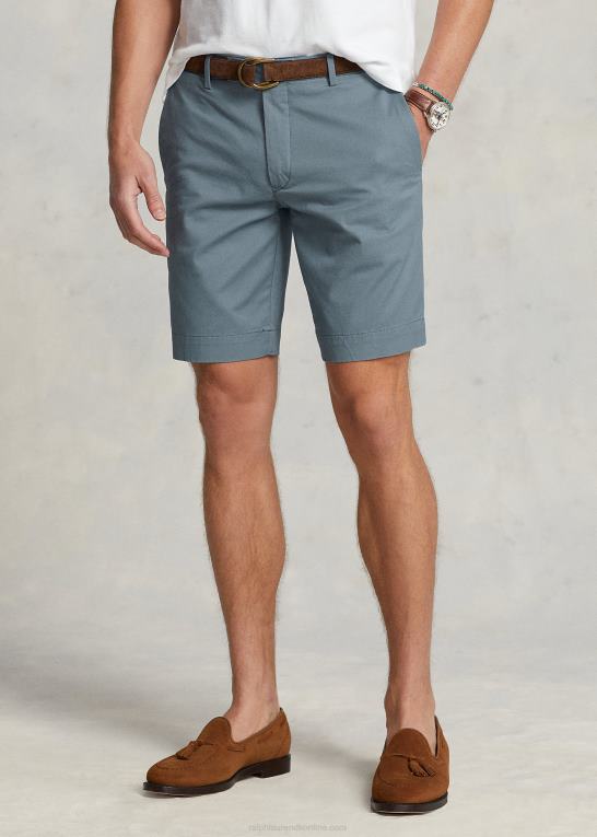 anker blå Mænd Ralph Lauren 9-tommer stræk chino-shorts med slim pasform Z426B535