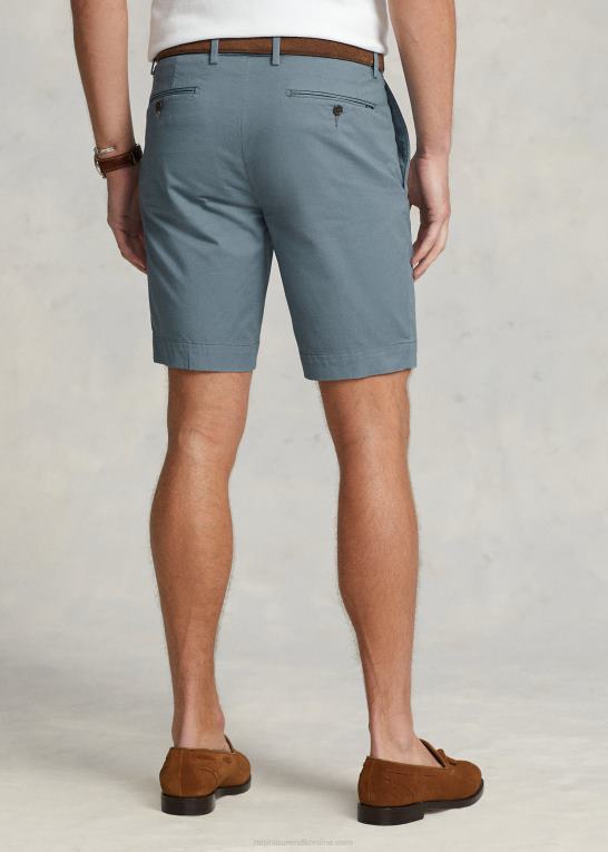 anker blå Mænd Ralph Lauren 9-tommer stræk chino-shorts med slim pasform Z426B535