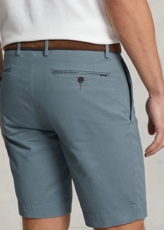 anker blå Mænd Ralph Lauren 9-tommer stræk chino-shorts med slim pasform Z426B535