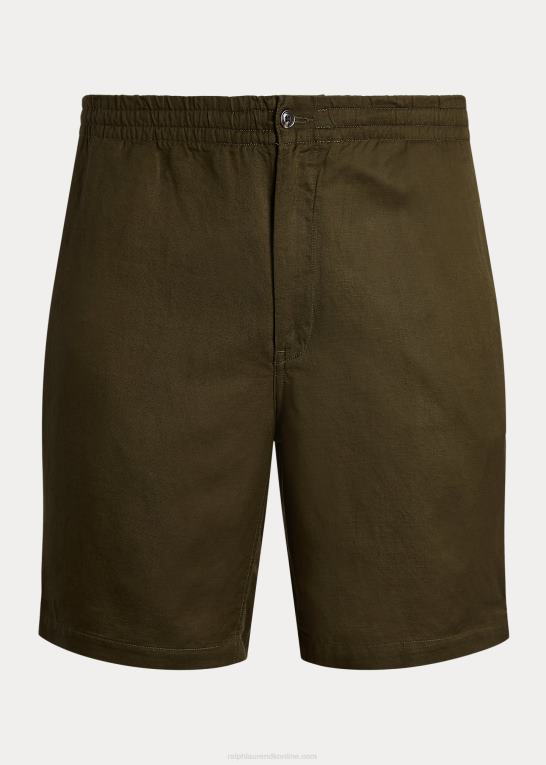 baldakin oliven Mænd Ralph Lauren polo prepster linned-blanding kort Z426B1644