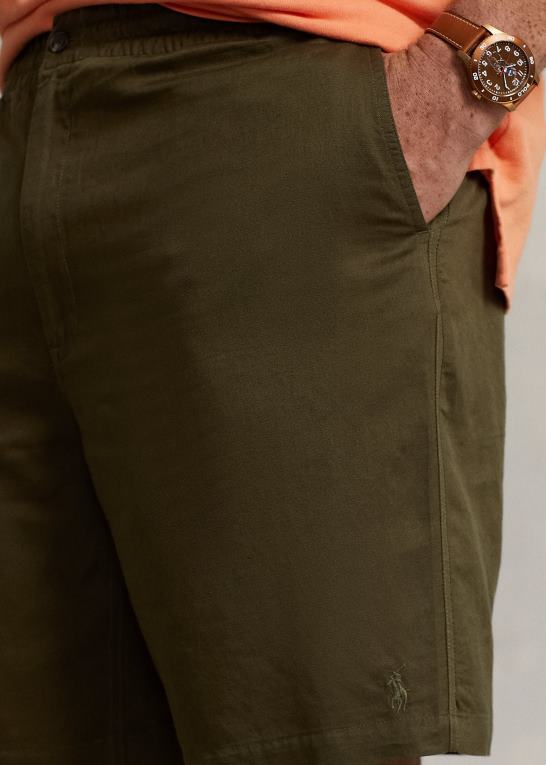 baldakin oliven Mænd Ralph Lauren polo prepster linned-blanding kort Z426B1644