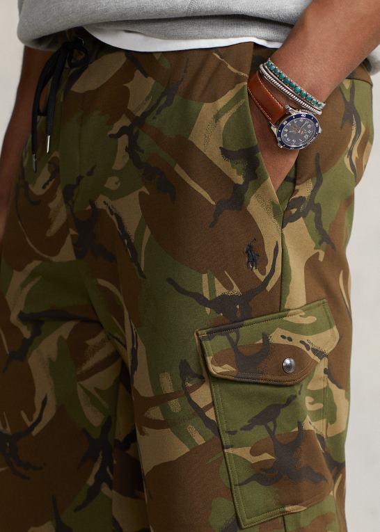 britisk elmwood camo Mænd Ralph Lauren dobbeltstrikket cargo short Z426B1896