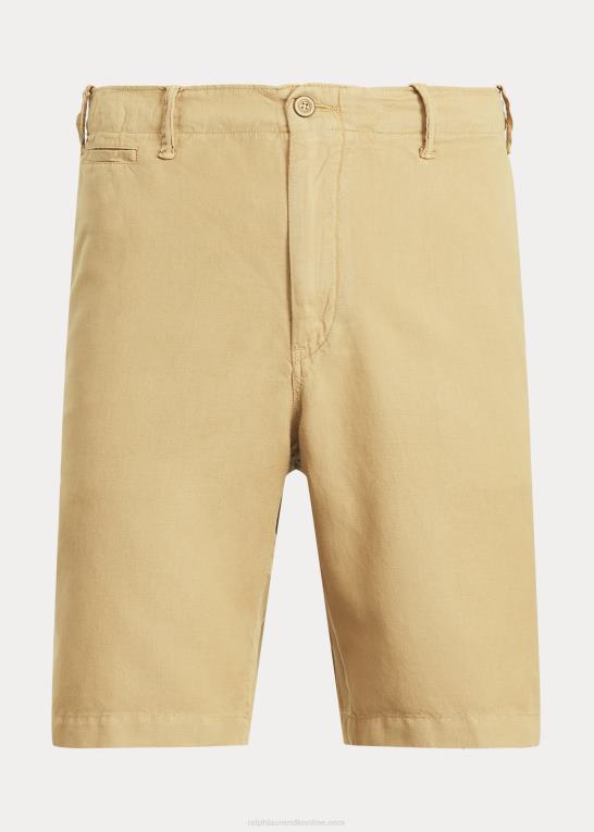 cafe tan Mænd Ralph Lauren shorts i klassisk pasform i hør-bomuld Z426B1924
