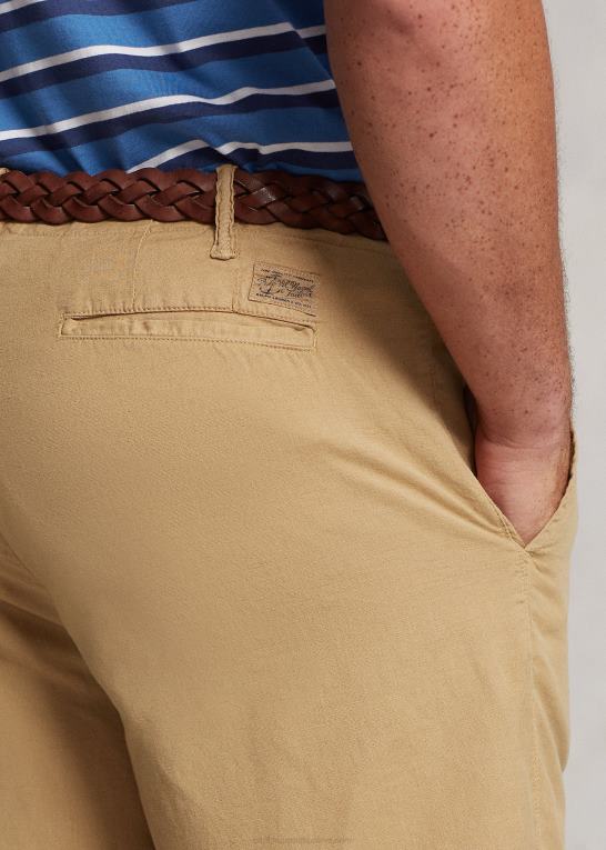 cafe tan Mænd Ralph Lauren shorts i klassisk pasform i hør-bomuld Z426B1924