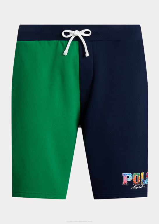 cruise navy multi Mænd Ralph Lauren logo farveblokeret fleece short Z426B1660