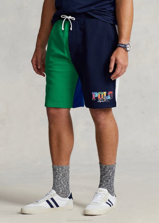 cruise navy multi Mænd Ralph Lauren logo farveblokeret fleece short Z426B1660