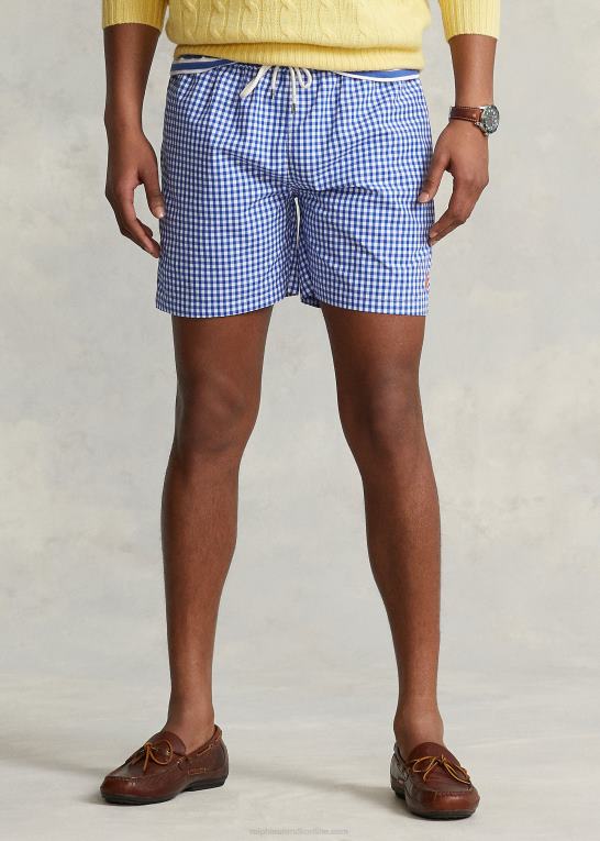 cruise royal gingham Mænd Ralph Lauren 5,75-tommer klassisk badebukser til rejsende Z426B450