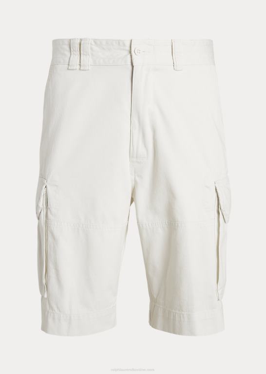 dækvask hvid Mænd Ralph Lauren 10,5-tommer afslappet pasform twill cargo short Z426B319