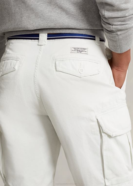 dækvask hvid Mænd Ralph Lauren 10,5-tommer afslappet pasform twill cargo short Z426B319