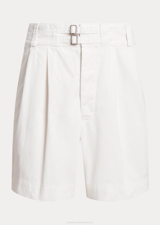 dækvask hvid Mænd Ralph Lauren 7-tommer afslappet pasform plisseret twill kort Z426B8596