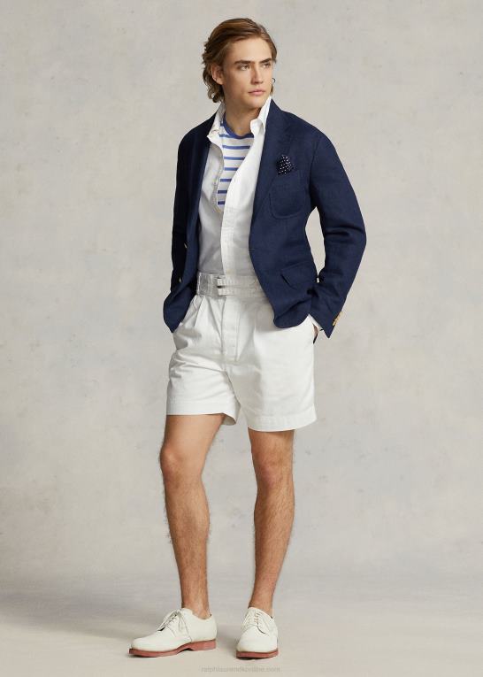 dækvask hvid Mænd Ralph Lauren 7-tommer afslappet pasform plisseret twill kort Z426B8596