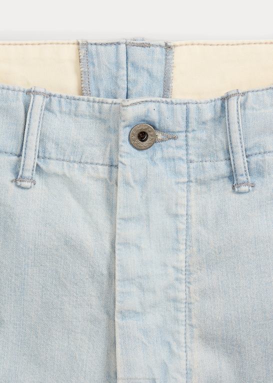 falmet babyblå Mænd Ralph Lauren indigo chino officershorts Z426B1704