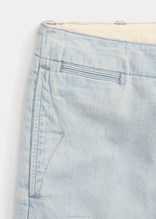 falmet babyblå Mænd Ralph Lauren indigo chino officershorts Z426B1704