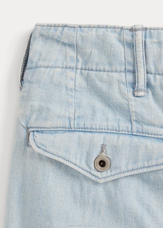 falmet babyblå Mænd Ralph Lauren indigo chino officershorts Z426B1704