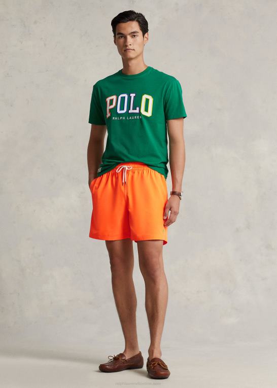 flammende racing orange Mænd Ralph Lauren 5,75-tommer klassisk badebukser til rejsende Z426B297