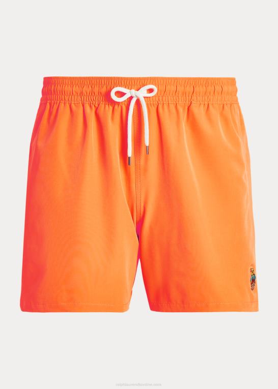 flammende racing orange Mænd Ralph Lauren 5,75-tommer klassisk badebukser til rejsende Z426B949