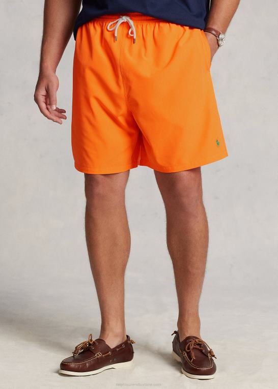 flammende racing orange Mænd Ralph Lauren rejsende badebukser Z426B1487