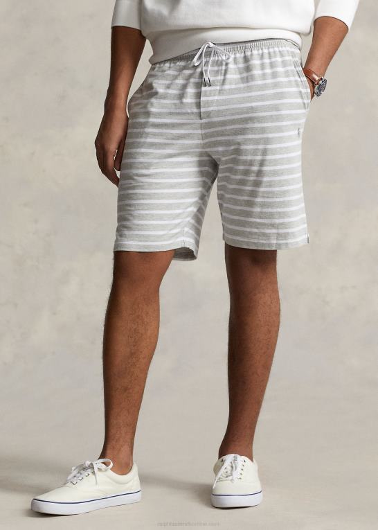 forårslyng/hvid Mænd Ralph Lauren 8-tommer stribet jerseykort Z426B1194