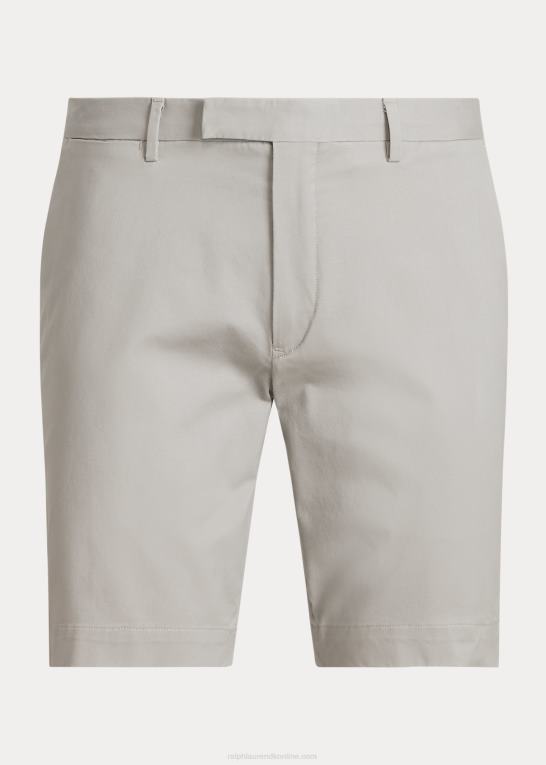 grå tåge Mænd Ralph Lauren 9-tommer stræk chino-shorts med slim pasform Z426B538