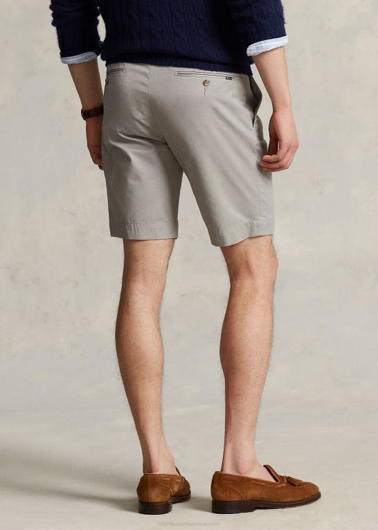 grå tåge Mænd Ralph Lauren 9-tommer stræk chino-shorts med slim pasform Z426B538