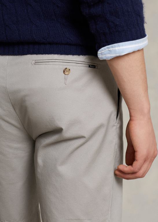grå tåge Mænd Ralph Lauren 9-tommer stræk chino-shorts med slim pasform Z426B538