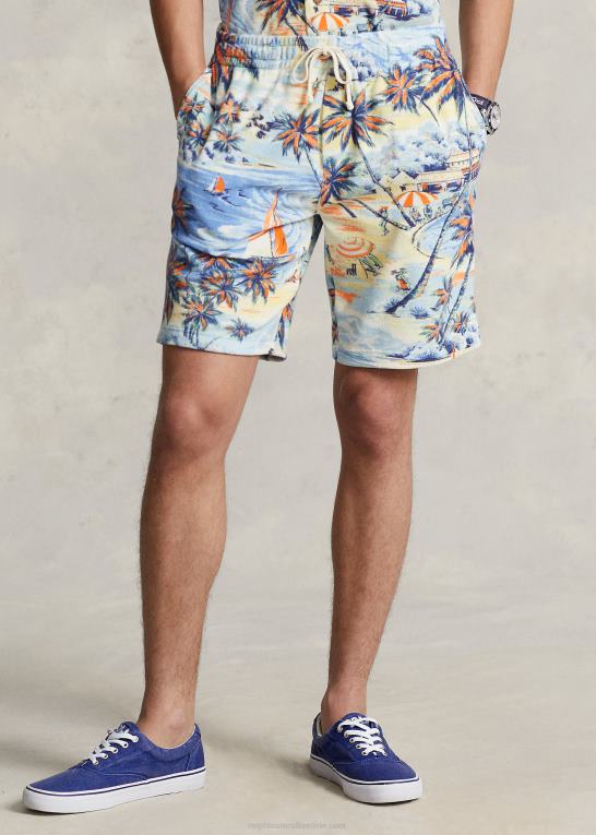 hawaiiansk strandbasar Mænd Ralph Lauren 9-tommer frottékort med tropisk tryk Z426B907