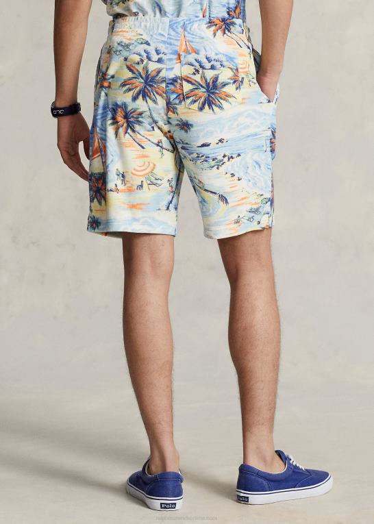 hawaiiansk strandbasar Mænd Ralph Lauren 9-tommer frottékort med tropisk tryk Z426B907