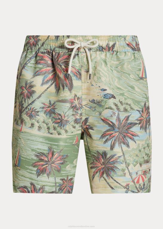 hawaiiansk strandbasar Mænd Ralph Lauren traveler badebukser i klassisk pasform Z426B1323