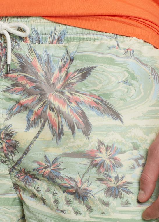 hawaiiansk strandbasar Mænd Ralph Lauren traveler badebukser i klassisk pasform Z426B1323