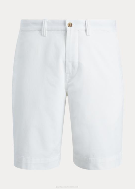 hvid Mænd Ralph Lauren 9-tommer stræk chino short med klassisk pasform Z426B256