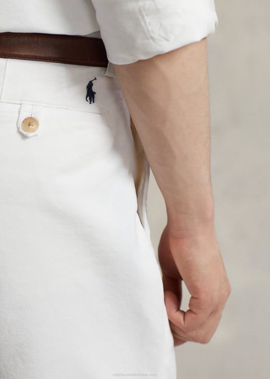 hvid Mænd Ralph Lauren 9-tommer stræk chino short med klassisk pasform Z426B256