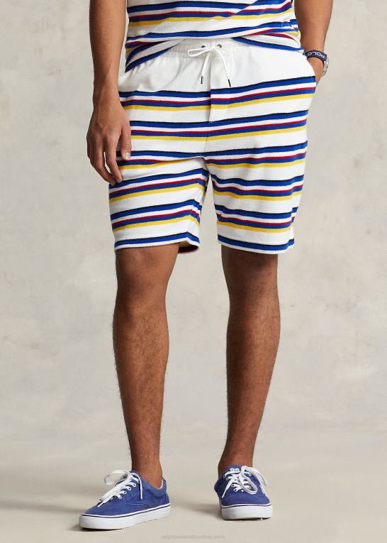 hvid multi Mænd Ralph Lauren 8-tommer stribet frottékort Z426B916