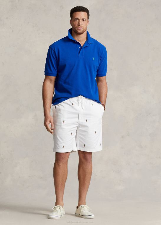 hvidt broderi Mænd Ralph Lauren polo prepster stretch chino short Z426B1362