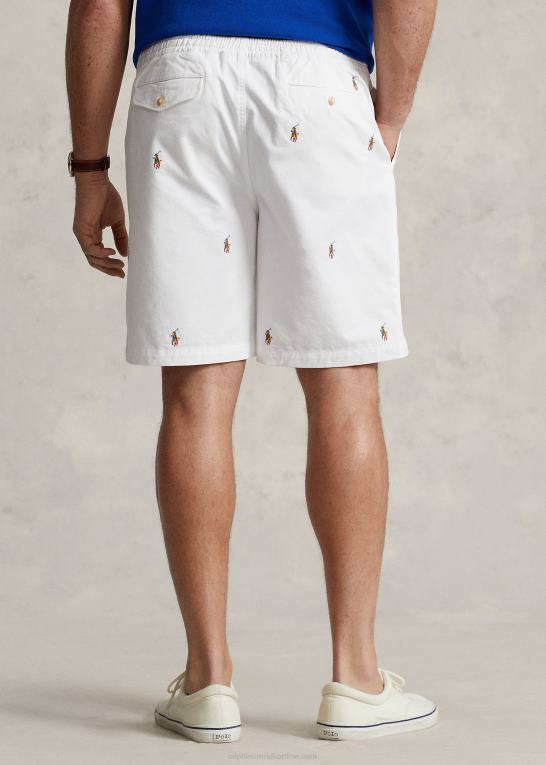 hvidt broderi Mænd Ralph Lauren polo prepster stretch chino short Z426B1362