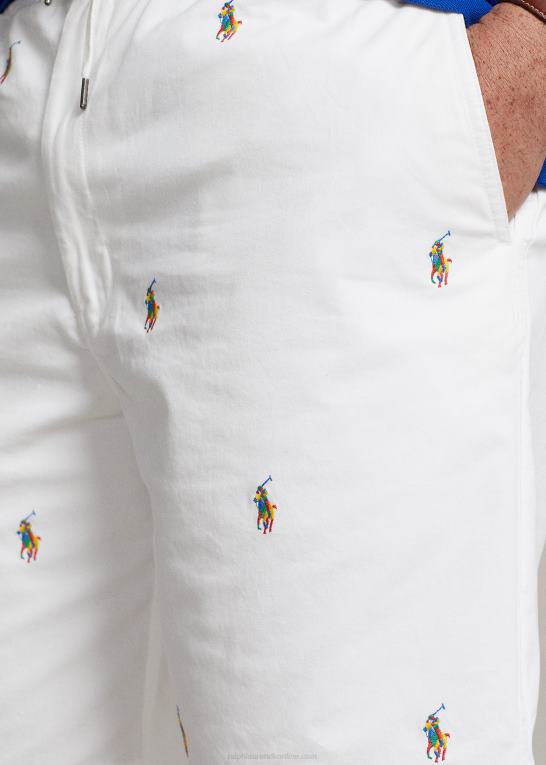hvidt broderi Mænd Ralph Lauren polo prepster stretch chino short Z426B1362