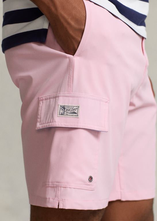 karmel pink Mænd Ralph Lauren 8,5-tommer kailua badebukser med klassisk pasform Z426B561