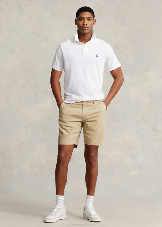 klassisk kaki Mænd Ralph Lauren 7-tommer slim fit stretch dobby short Z426B881