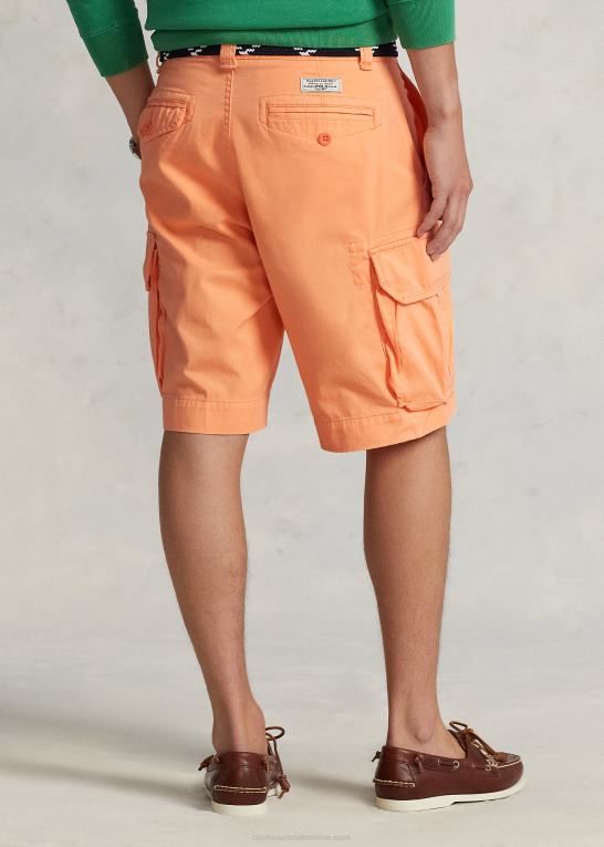 lys orange Mænd Ralph Lauren 10,5-tommer afslappet pasform twill cargo short Z426B320