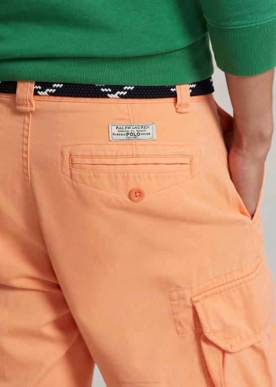 lys orange Mænd Ralph Lauren 10,5-tommer afslappet pasform twill cargo short Z426B320