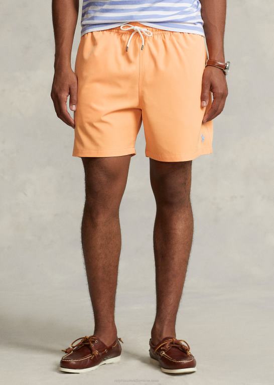 lys orange Mænd Ralph Lauren 5,75-tommer klassisk badebukser til rejsende Z426B298