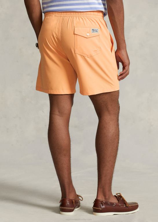 lys orange Mænd Ralph Lauren 5,75-tommer klassisk badebukser til rejsende Z426B298
