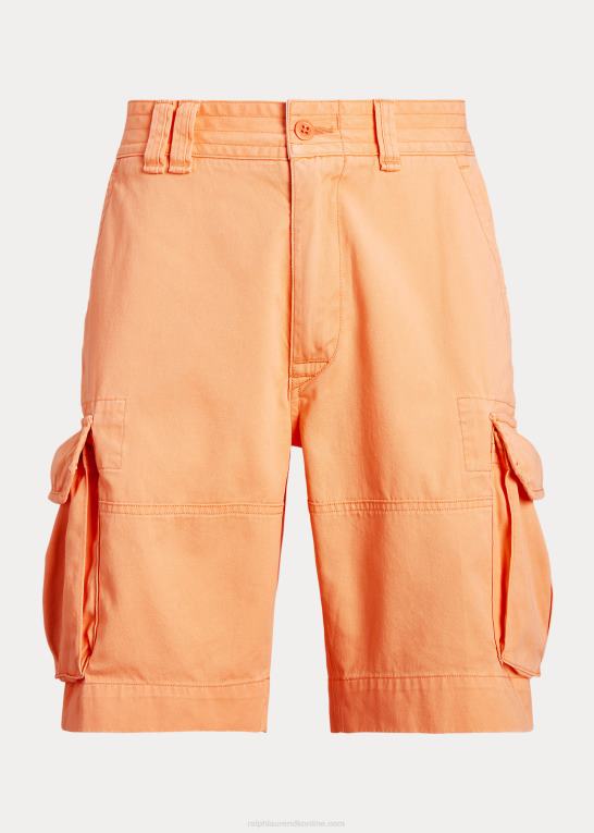 lys orange Mænd Ralph Lauren afslappet pasform slub twill cargo short Z426B1525