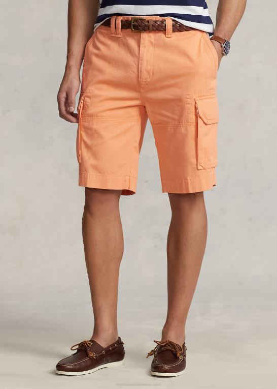 lys orange Mænd Ralph Lauren afslappet pasform slub twill cargo short Z426B1525