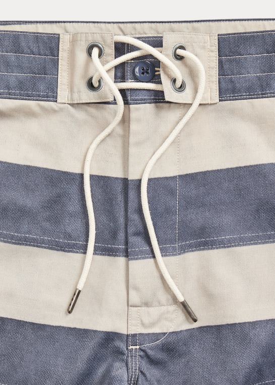 marine/creme sejldug stri Mænd Ralph Lauren stribet twill kort Z426B1723